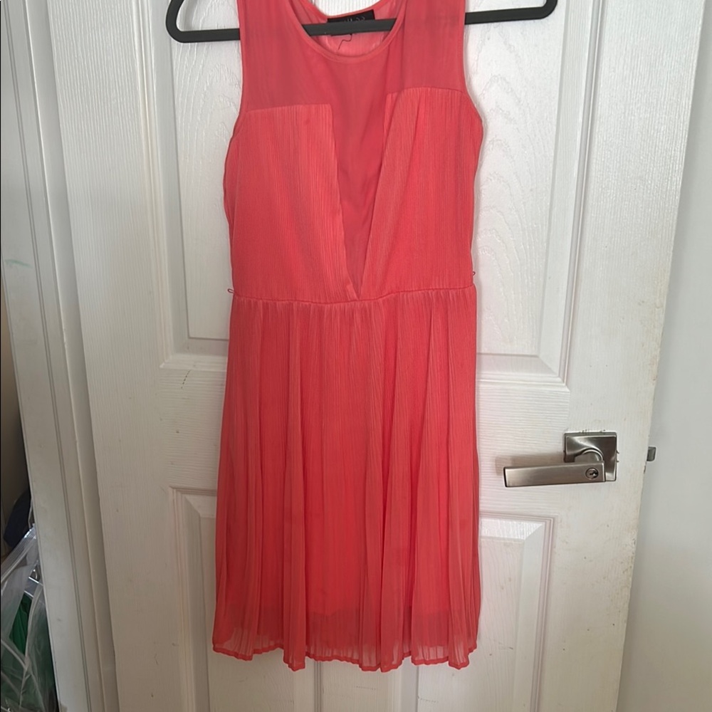 Guess Pink Plunge Sundress Mini